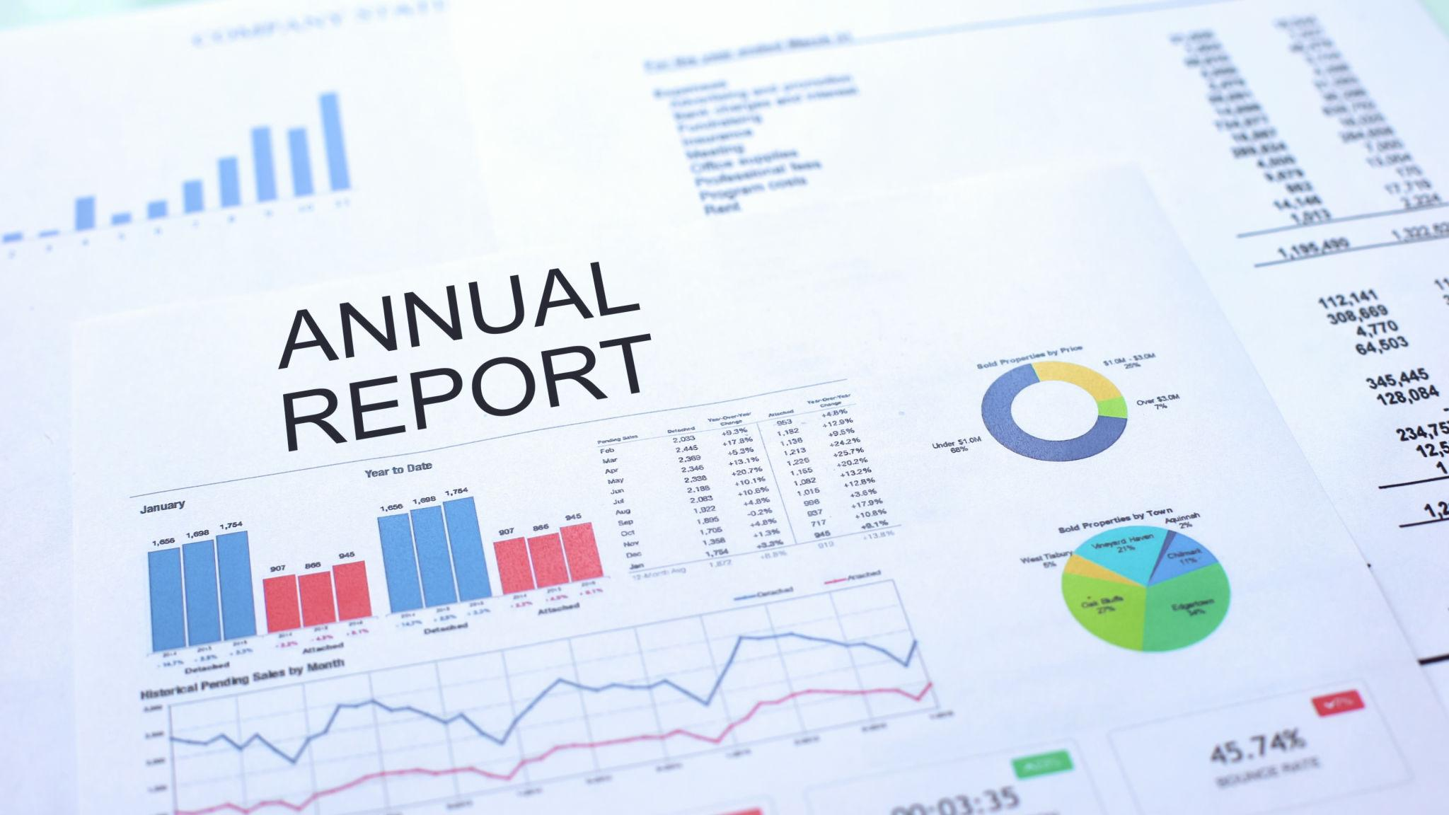 Audited annual report with financial charts — SKM International Dubai
